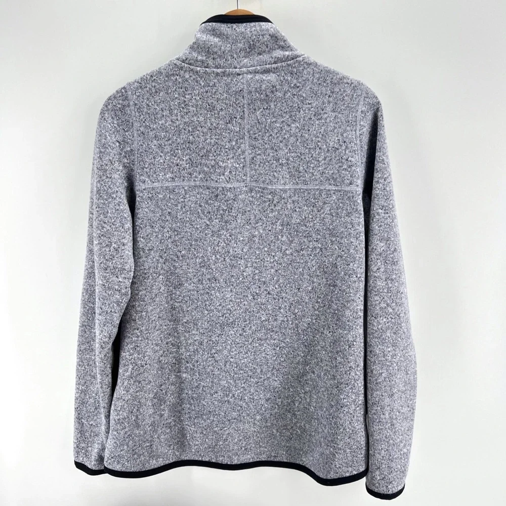Nike Full Zip Sweater Fleece Jacket Womens Size L Grey Polyester Warm Athleisure